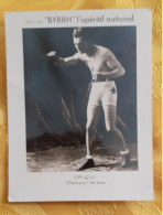 Eugene Criqui Champion De France Offert Par Byrrh Apéritif Format 9 X 12 Cm - Boxe