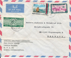 Afghanistan Air Mail Cover Sent To Denmark  12-4-1972 With Topic Stamps Bended Cover At The Bottom - Afganistán