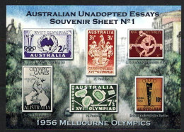 1956 Melbourne OLYMPICS Essay Souvenir Sheet  MINT UNHINGED - Andere & Zonder Classificatie