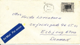 Canada Cover Sent Air Mail To Denmark Calgary 26-4-1984 Single Franked - Storia Postale