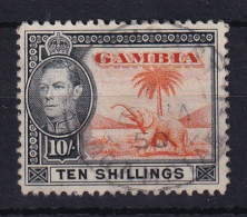 Gambia: 1938/46   KGVI   SG161     10/-     Used - Gambie (...-1964)