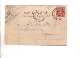 AMBULANT DE BEAUMONT DE LOMAGNE A CASTELSARRAZIN 1906 - Railway Post