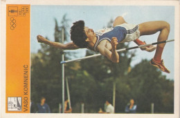 High Jump Vaso Komnenić Yugoslavia Trading Card Svijet Sporta - Atletismo