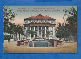 CPA - 67 - Strasbourg - Fontaine Reinhardt, Théâtre - Colorisée - Circulée En 1914 - Strasbourg