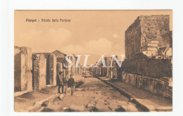 Postal Pompeya Pompei Strada Della Fortuna Fototipia Alterocca Carte Postale Ancienne Pompéi Pompei Strada Della Fortuna - Altri & Non Classificati