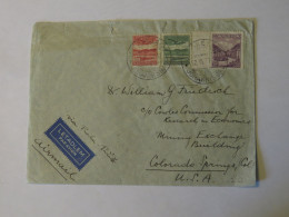 CZECHOSLOVAKIA  AIRMAIL COVER TO UNITED STATES 1937 - Autres & Non Classés