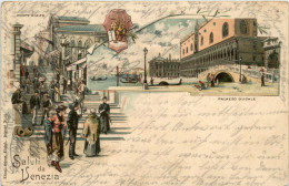 Saluti Da Venezia - Litho - Venezia (Venice)