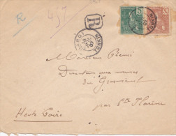 INDOCHINE LETTRE RECOMMANDEE  CACHET D'ARRIVEE - Lettres & Documents