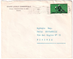 1962-CAMPIONATI MONDIALI CICLISMO Lire 30 Isolato Su Busta - 1961-70: Marcophilia