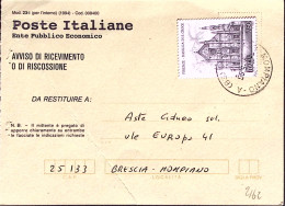 1995-FIRENZE Basilica Santa Croce Lire 750 Isolato Su Avviso Ricevimento - 1991-00: Poststempel
