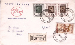 1960-FR.LLI ROMAGNE Serie Completa + Lire 25 + Olimpica Lire 5 Su Raccomandata V - 1946-60: Marcophilie