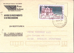 1999-PREPARAZIONE Giubileo 2000 Lire 800 Isolato Su Avviso Ricevimento - 1991-00: Marcophilie