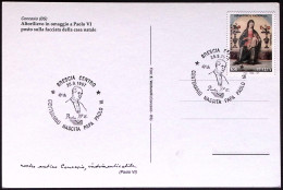 1997-BRESCIA Anniversario Nascita Paolo VI Annullo Speciale Su Cartolina - 1991-00: Marcophilie