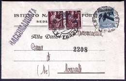 1946-Democratica Lire 10 E Coppia Lire 2 Su Piego Raccomandato Macerata (28.2) - 1946-60: Storia Postale
