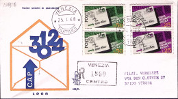 1968-AVVIAMENTO POSTALE Due Coppie Su Fdc Raccomandata - FDC