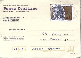 1995-100 Inaugurazione Monumento 5 Giornate A Milano Lire 750 Isolato Su Avviso  - 1991-00: Storia Postale