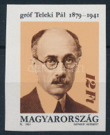 ** 1991 Gróf Teleki Pál Vágott Bélyeg - Other & Unclassified