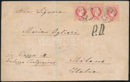 Ausztria 1870 Levél Triesztből Olaszországba 3 X 5kr Bérmentesítéssel - Autres & Non Classés