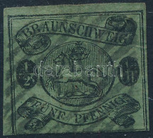 O Német Államok Braunschweig 1863 Mi 10 A (Lange BBP Vizsgálójel) (Mi EUR 500.-) (papírelvékonyodás / Thin Paper) - Autres & Non Classés