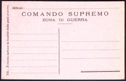 1915-COMANDO SUPREMO Intestazione A Stampa Cartolina Franchigia Non Ufficiale Gr - Andere & Zonder Classificatie