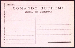 1915-COMANDO SUPREMO Intestazione A Stampa Cartolina Franchigia Non Ufficiale Gr - Sonstige & Ohne Zuordnung
