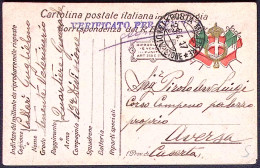 1917-Posta Militare/13^ DIVISIONE C.2 (21.4) Su Cartolina Franchigia - Marcophilia