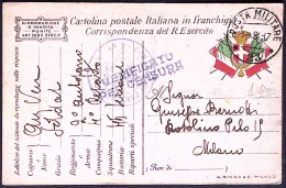 1917-Posta Militare/23 C.2 (1.8) Su Cartolina Franchigia - Marcophilia