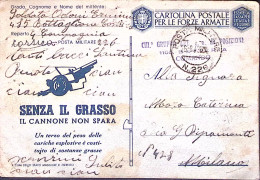 1943-Posta Militare/N 226 C.2 (26.8) Su Cartolina Franchigia Fori Spillo - Marcophilia