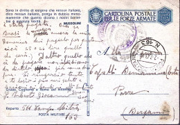 1943-Posta Militare/N 163 C.2 (2.7) Su Cartolina Franchigia - Marcophilia