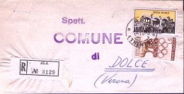 1960-PREOLIMPICA Lire 5 E 110 Su Piego Raccomandato Ala (24.11) - 1946-60: Storia Postale