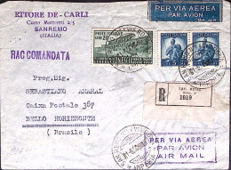 1950-ANNO SANTO Blocco Quattro Al Verso + Al Recto UNESCO Lire 20 + Democratica  - 1946-60: Marcophilie