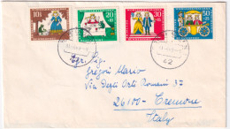 1969-GERMANIA Beneficenza1966 Serie Cpl Su Busta Per L'Italia - Lettres & Documents