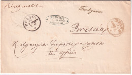 1892-FRONTIGNANO Corsivo Collettoria Su Piego Brescia (12.7) - Marcofilía