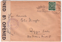 1947-GERMANIA Occ. Interalleata Emissione Comune P.50 Su Busta (19.9) Per L'Ital - Sonstige & Ohne Zuordnung