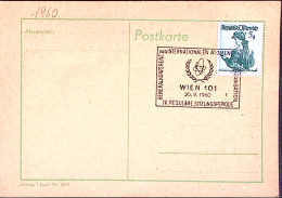 1960-AUSTRIA Vienna Conferenza Sull'atomo Annullo Speciale (20.9) Su Cartolina - Sonstige & Ohne Zuordnung