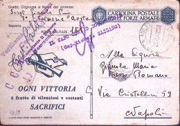 1944-Posta Militare/n. 155 (25.8) Su Cartolina Franchigia - Marcophilia
