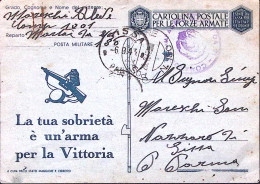1943-Posta Militare/n. 180 (28.8) Su Cartolina Franchigia - Marcophilia