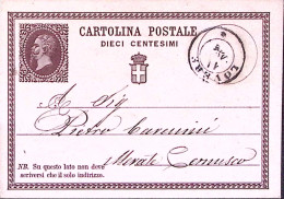 1875-LOVERE C.2 (14.8) Su Cartolina Postale Effigie C.10 - Entero Postal