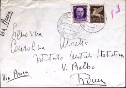 1940-1^ DIVISIONE LIBICA Manoscritto Al Verso Di Busta Via Aerea XII^UCPM (9.8.4 - Marcophilia