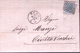 1871-ROMA C2+griglia (19.5) Su Lettera Completa Di Testo - Poststempel