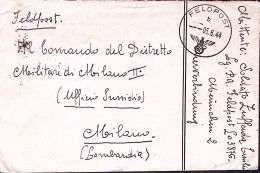 1944-FELDPOST 03876 Manoscritto Su Busta Annullo Feldpost/b (5.6) Da Italiano - Marcophilia