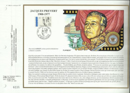 FRANCE - Jacques PREVERT 1900-1977 - N° 1030 Du Catalogue CEF - 1990-1999