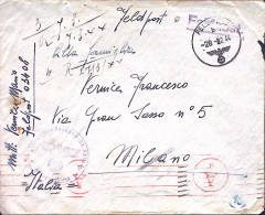 1944-FELDPOST 03408 Manoscritto Su Busta Annullo Feldpost/b (28.2) Da Italiano - Marcophilia