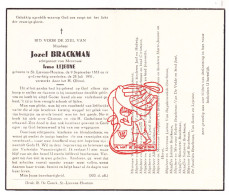 DP Jozef Brackman ° Sint-Lievens-Houtem 1883 † 1951 X Irma Lejeune // Waeytens Gillemaere Braekman Van Ruyskensvelde - Devotion Images