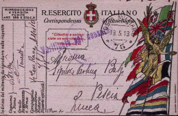 1918-Posta Militare/76 C.2 (19.5) Su Cartolina Franchigia - Storia Postale