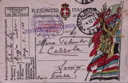 1918-Posta Militare/124 C.2 (4.12) Su Cartolina Franchigia - Storia Postale