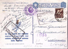 1942-LA VITA SOBRIA . Cartolina Franchigia Viaggiata Via Aerea Posta Militare N. - Storia Postale