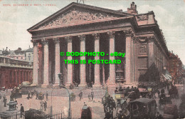 R499244 London. Royal Exchange And Bank. Postcard - Autres & Non Classés