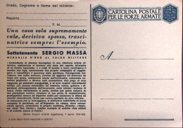 1943circa-SERGIO MASSA Cartolina Franchigia Nuova - Storia Postale