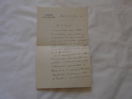 LETTRE Du BARON DE LA CHEVRELIERE (Chambre Des Députés) Au Notaire De SAUZE-VAUSSAIS (79) - 1900 - Documents Historiques